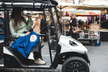 Rome city center food tour in golf cart